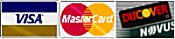 Visa, MasterCard, Discover Accepted